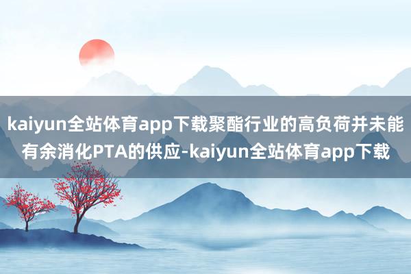 kaiyun全站体育app下载聚酯行业的高负荷并未能有余消化PTA的供应-kaiyun全站体育app下载