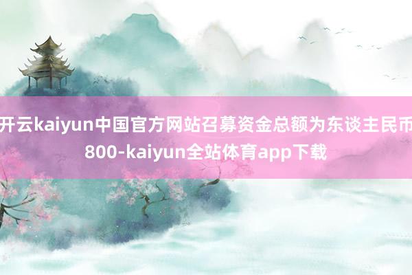 开云kaiyun中国官方网站召募资金总额为东谈主民币800-kaiyun全站体育app下载
