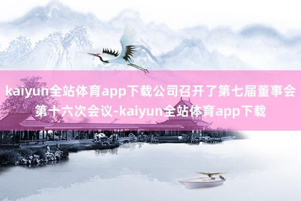 kaiyun全站体育app下载公司召开了第七届董事会第十六次会议-kaiyun全站体育app下载