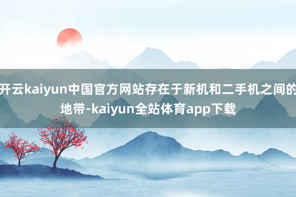开云kaiyun中国官方网站存在于新机和二手机之间的地带-kaiyun全站体育app下载
